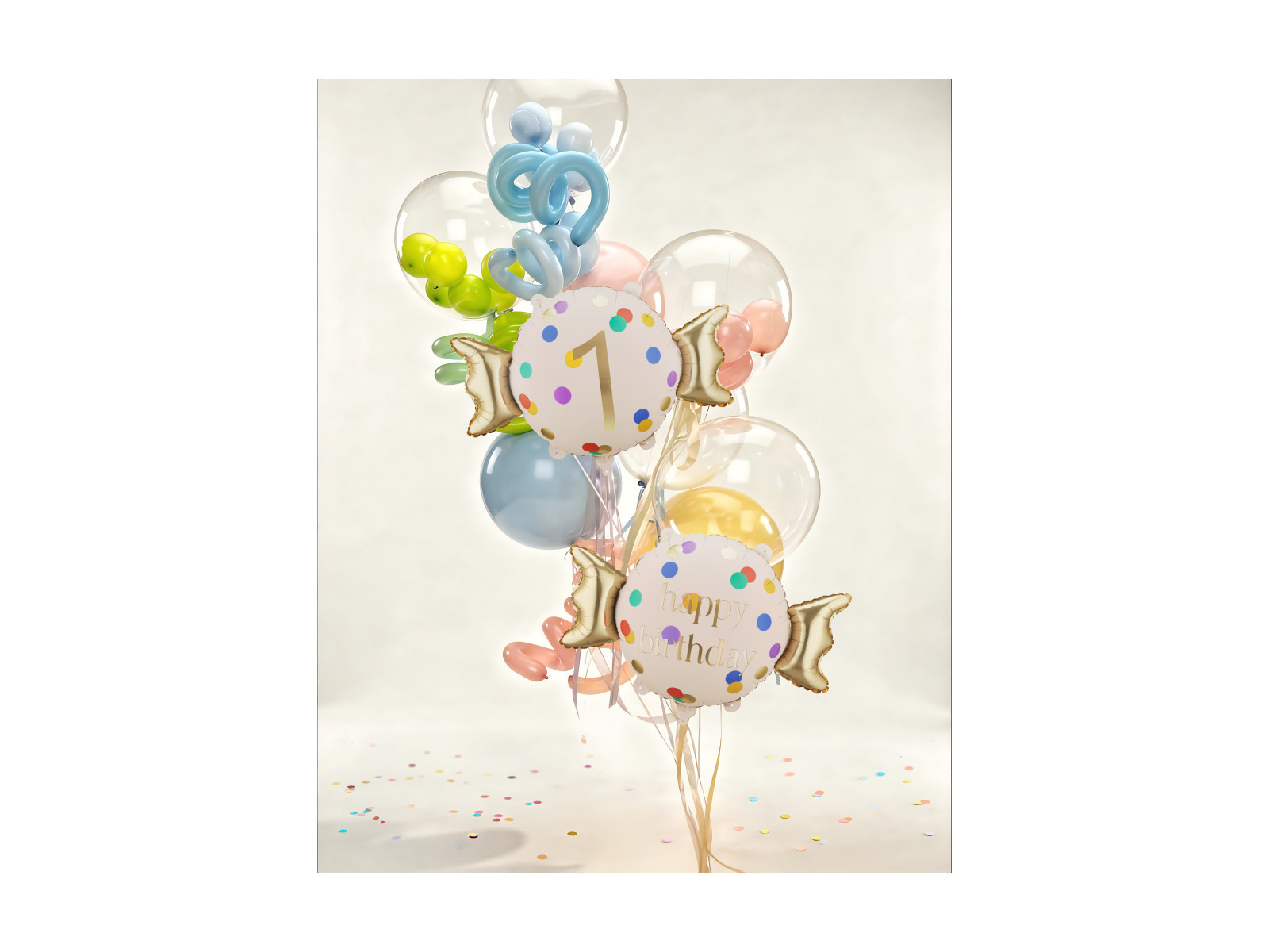 Balon foliowy Cukierek "1" 61x37cm FB387-1 PartyDeco